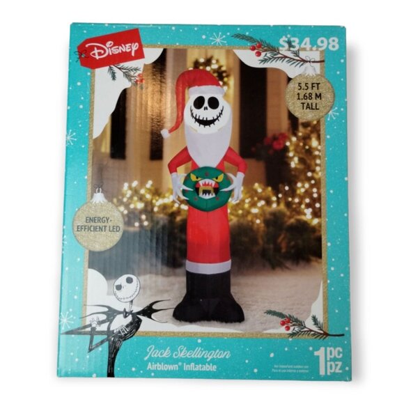 Disney JACK SKELLINGTON Nightmare Before Christmas Airblown Inflatable 5.5 Ft. - Picture 1 of 8